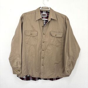 Cold Storage Vintage Foul Weather Mens Flannel Lined Shirt XL Utility Gorpcore